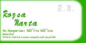 rozsa marta business card